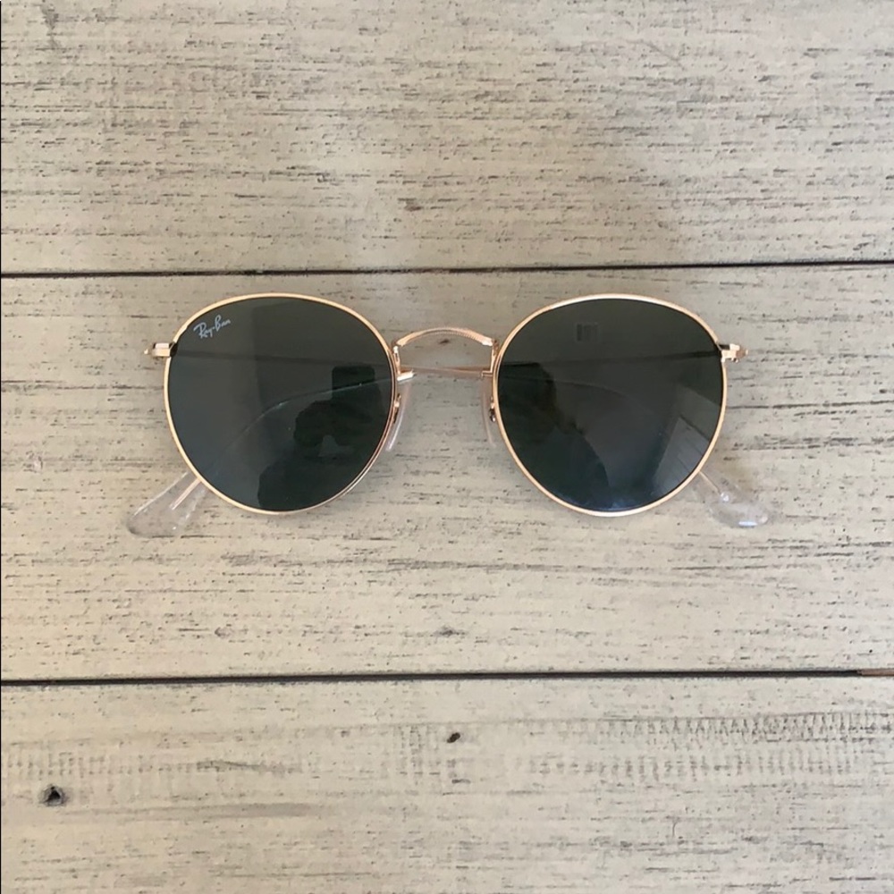 Ray-Ban Flat Gold Sunglasses, Gold Frames